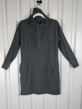 Toad&Co Womens Intermosso Hooded Charcoal Performance Outdoor Dress Medium Comfy